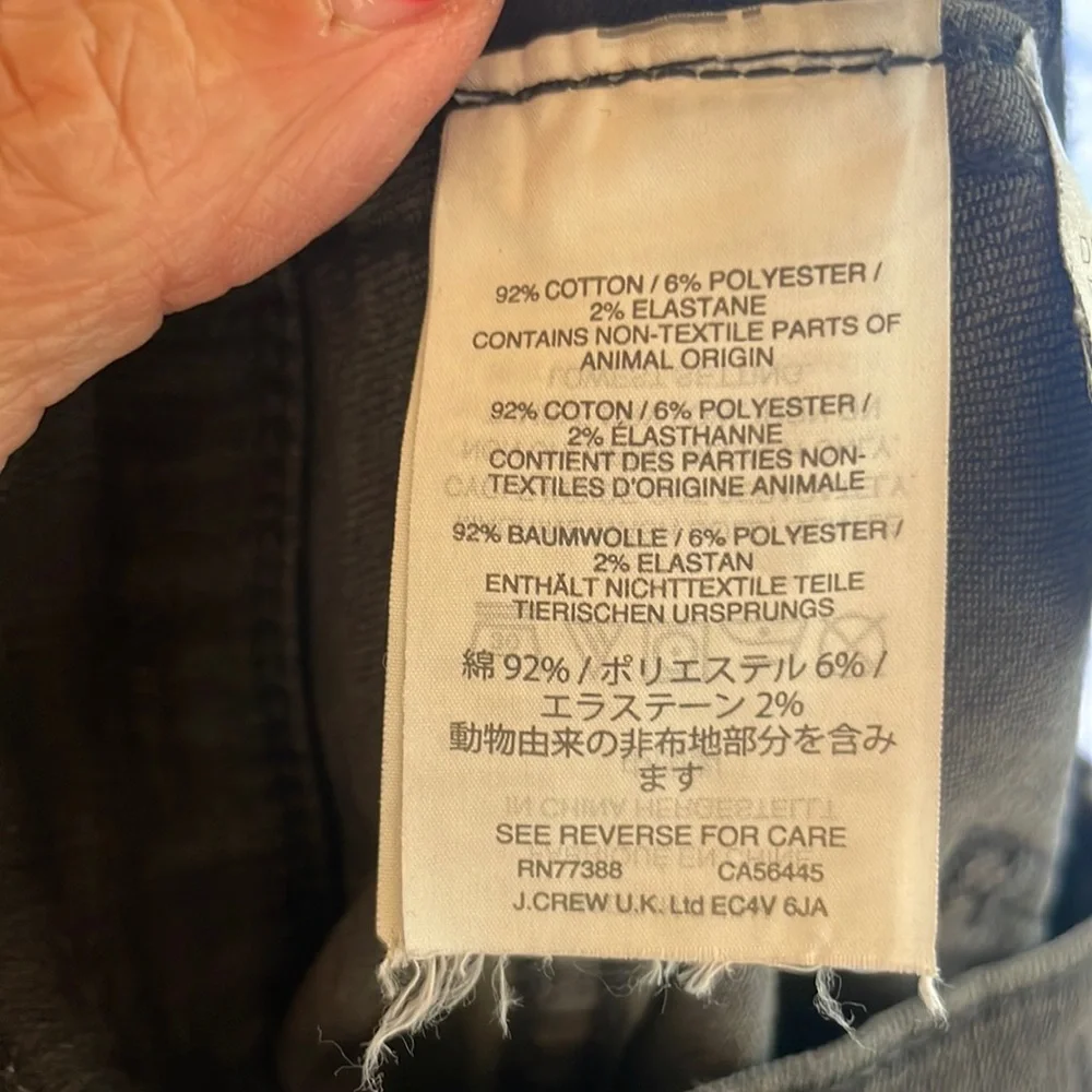 Madewell Size 26 Black/Charcoal Grey 10” High-Rise Skinny Jeans